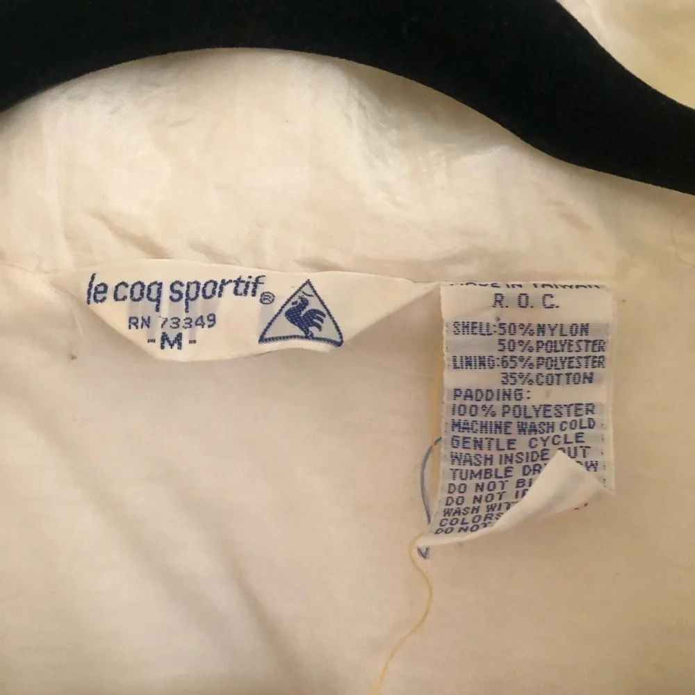 Le Croq Sportif Vintage Windbreaker White Medium - Picture 6 of 6